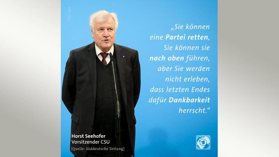 Horst Seehofer: Endlich als großer Aufräumer?